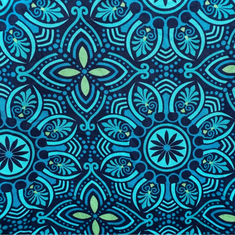 NWT Croft & Barrow Blue Floral Cotton Sundress Sz 16 Side Pockets - Picture 6 of 9